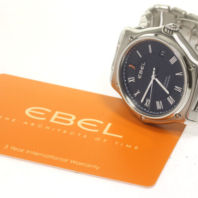 EBEL Watch Date Automatic Men's Black Dial Date 1911 Stainless Steel