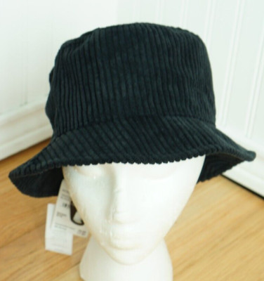 NWT Treasure & Bond Corduroy Bucket Hat in Black Smoke Nordstrom One Size  