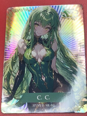C.C. Code Geass SR 02 Flower Girl Anime Waifu Card Foil NM Goddess Story CC