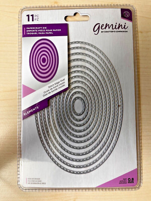 Prägeschablonen, Stanzschablonen von Gemini * Stichkanten OVAL 11er Set