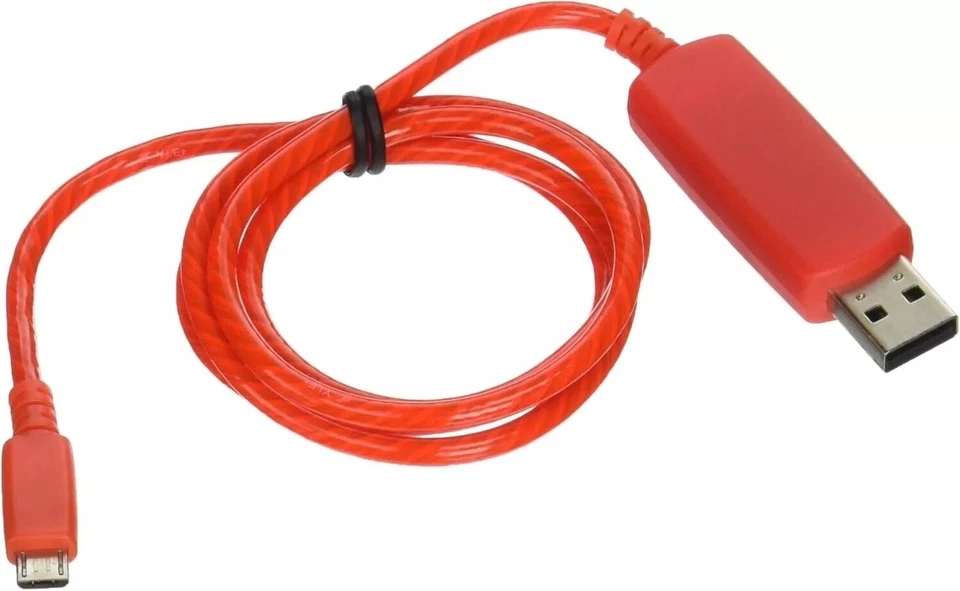 3 Feet Micro USB Cable Charge Sync Red Light Electroluminescent Pulse V2 x1 - Image 3 of 4