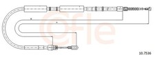 COFLE Bremsseil Seilzug Feststellbremse 92.10.7536 für AUDI A4 B7 Avant 8ED 8EC