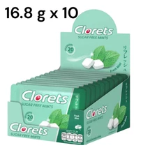 Clorets Sugar Free Fresh Mint Candy Spearmint 16.8 g x 10 sachets