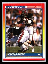 1990 SCORE NFL FOOTBALL ROOKIE Card #628--HAROLD GREEN, South Carolina Gamecocks. rookie card picture