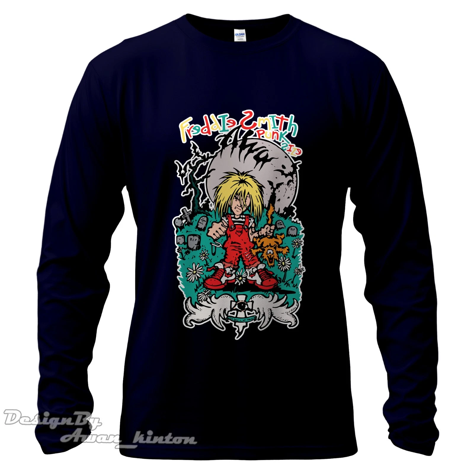ALVA FREDDIE Funny SMITH Logo tshirt Cotton Ship From usa Long Sleeve