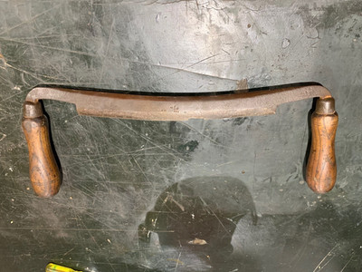ANTIKES 16'' WILLIAM MELIERT (KLEEBLATT MARKE) ZIEHSCHNEIDWERKZEUG - BUCHENHOLZGRIFF
