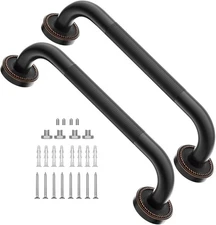 Antique Brass Knurled Bath Balance Bar Anti Slip Handrail Support