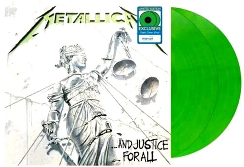 METALLICA -  And Justice For All -  GREEN VINYL 2 LP RECORD NEW