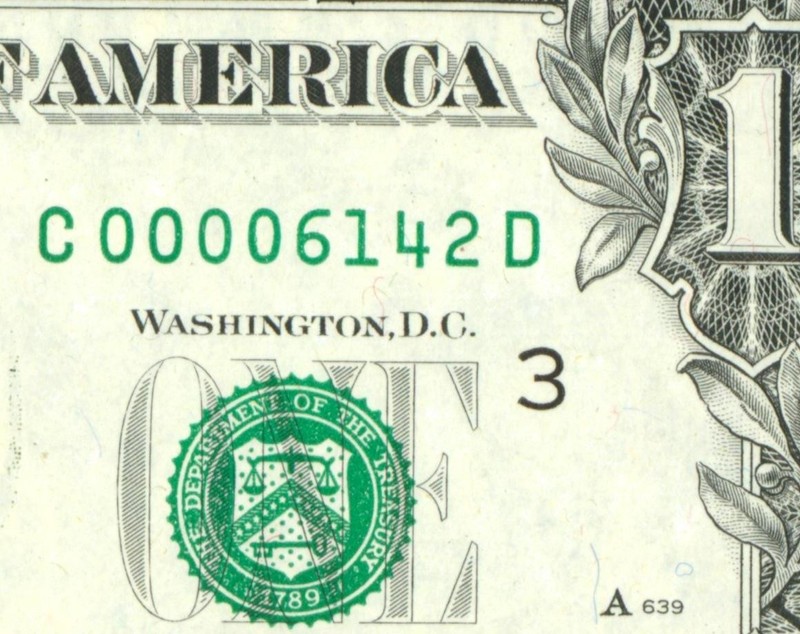 (( 4 DIGIT )) $1 1988 ((CHOICE/ GEM)) Federal Reserve ((1st of 4 consecutive))