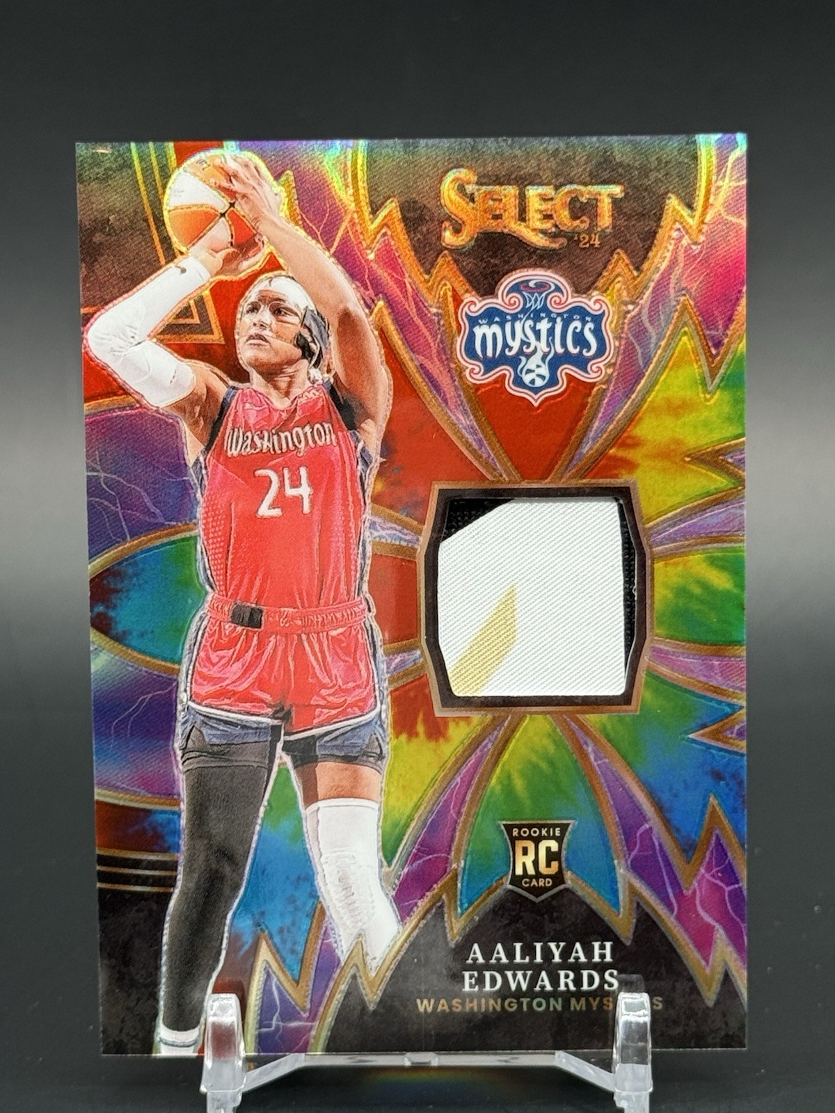 2024 Panini Select WNBA - Aaliyah Edwards #6 Tie-Dye Prizm /25 (MEM, RC)