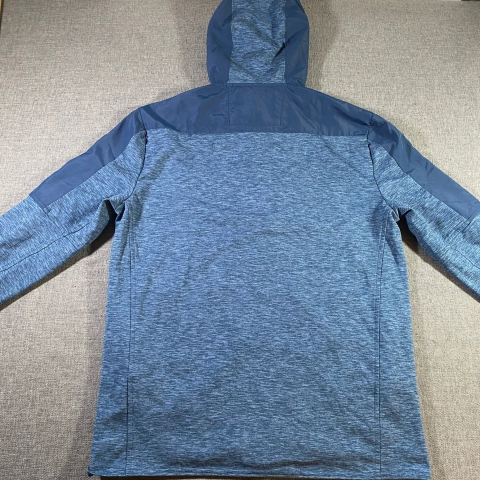 Banana Republic Men's Blue Heathered Full Zip Hooded Jacket Athletic Fit Size M - Image 2 of 4