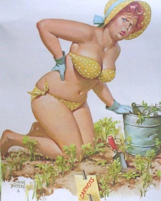 Duane Bryers' Hilda in the Garden 16''X20'' GLOSSY POSTER PRINT