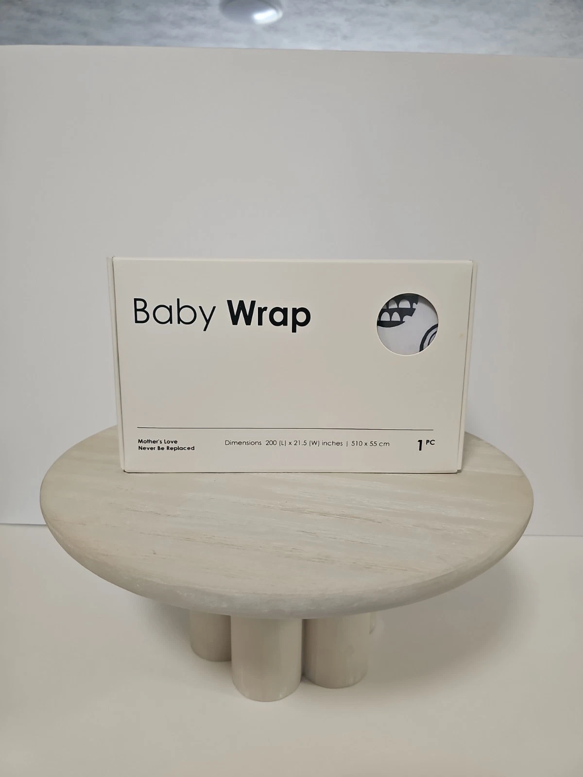 Baby Wrap Carrier: Newborn to 35lbs. - Infant Carrier -White & Blk NEW IN BOX