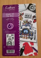 NOWOŚĆ Crafters Companion Jingle All The Way EZ Mounted Stempel Set Świąteczna ciężarówka