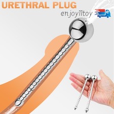 Metal Stainless Steel Hollow Penis Dilator Sounding Urethral Stretching Plug Men