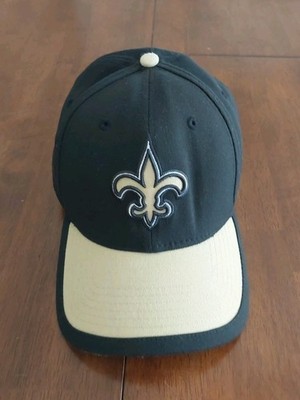 New Orleans Saints New Era 39Thirty NFL Large-XLarge Stretch Fit Hat black Gold