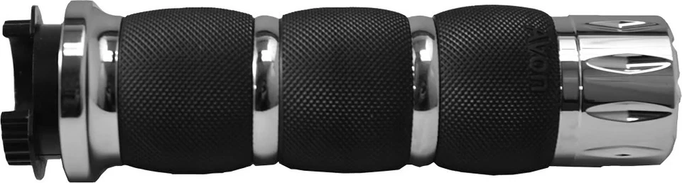 Empuñaduras acolchadas de aire Avon - Rival - Cromo motocicleta bicicleta de calle MT-AIR-90-CH-RI Foto 3 de 4