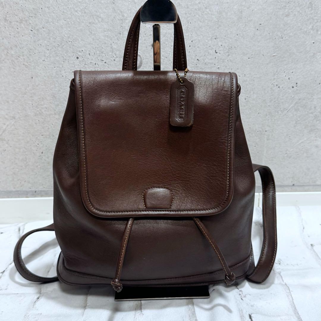 Coach Dark Brown Leather Backpack Authentic G0707936