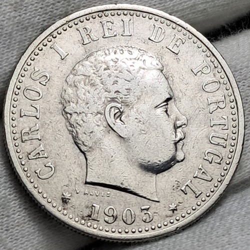 1903 🇵🇹 Portugal Rupia D. Carlos I Silver Coin. India Mint KM# 17