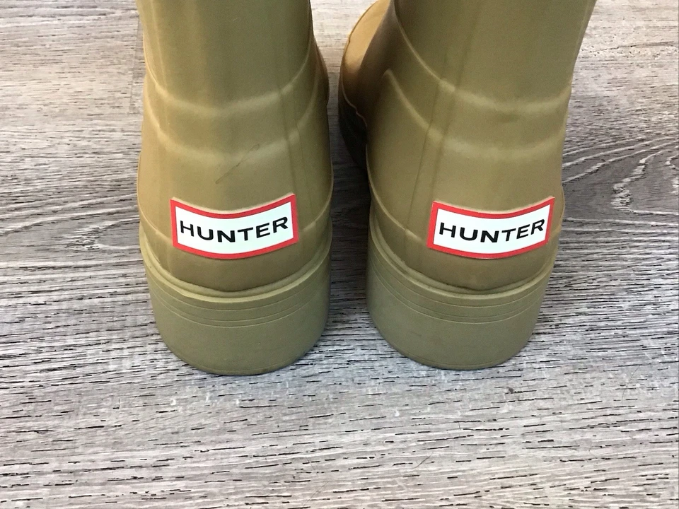 Hunter Botas Mujer US 7 UK 5 Eur 38 Wellington Impermeables Org Cortas Lluvia Dorado Foto 4 de 4