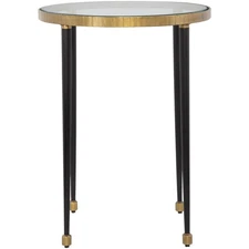 Uttermost 22965 Stiletto End or Side Table Antique Gold and Black with Gold