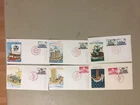 Six SHIPS Japan fdc.Each three same stamps diff pictures