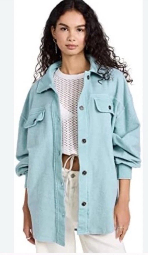 Free People Ruby Button Up Oversized Jacket in Mo… - image 1
