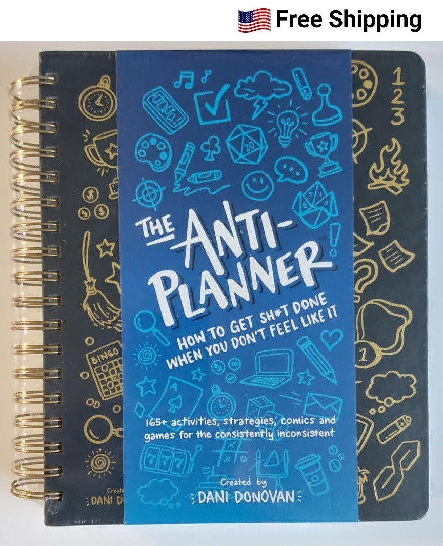 The Anti-Planner Dani Donovan ADHD Productivity Activity Book Spiral Bound