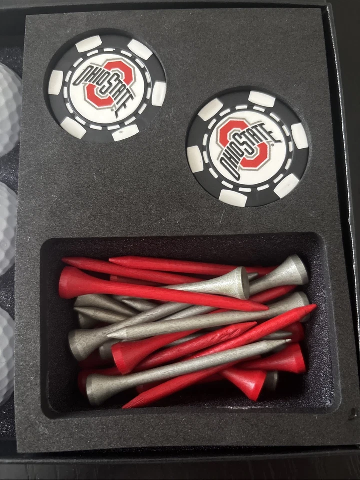 Juego de regalo oficial de golf del estado de Ohio con 2 pelotas, tees y marcadores Titleist Foto 4 de 4