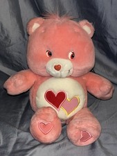 CARE BEARS Love-A-Lot Talking Moving Singing 2003 Pink 13" Plush Animated Works