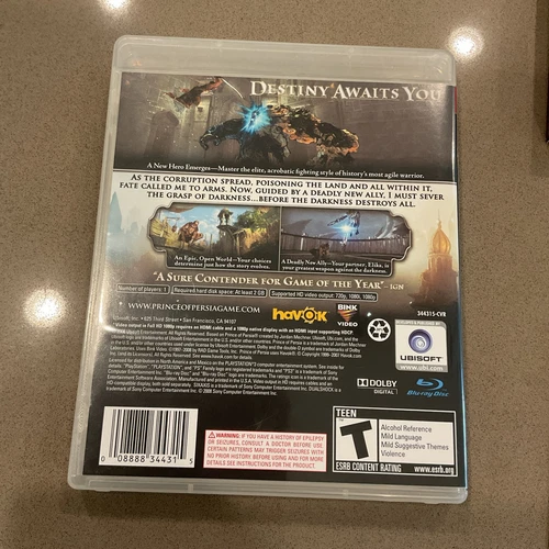 Prince of Persia Limited Edition PlayStation 3 PS3 Complete CIB Slipcover Bonus - Picture 7 of 14