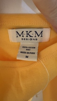mkm designs top junior Sz Lg Yellow NWT