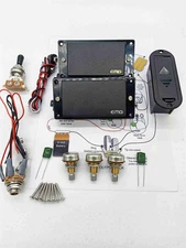 EMG 81 85 Active Humbucker Pickup Set - 3 Pot HH For Electric Guitar Tone Black