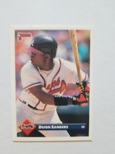 1993 Donruss Deion Sanders #158 Atlanta Braves