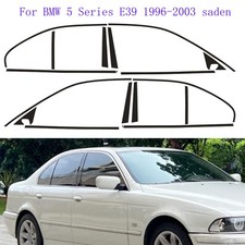 f�r BMW 5er E39 1996-03 Chromleisten entfernen Fensteraufkleber gl�nzend schwarz