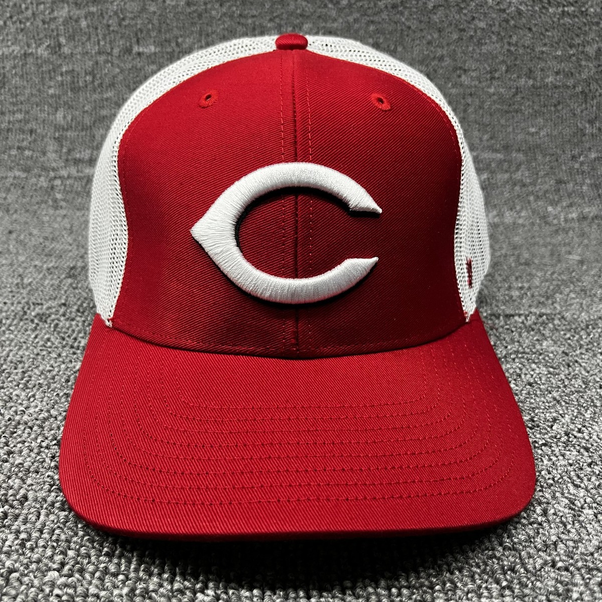 '47 Brand Cincinnati Reds Trucker Snapback Hat Red White Mesh Cap