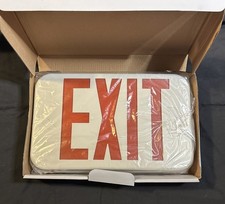 Slimline LED Exit Sign New In Box Red Letters
