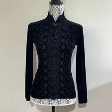 Vintage Etincelle Paris Couture Velvet Embroidery Size2 Gothic Vampire Edwardian