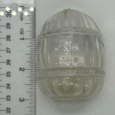Vintage Clear Glass Deco Style Bird Cage Feeder Water Cup