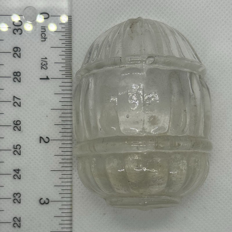 Vintage Clear Glass Deco Style Bird Cage Feeder Water Cup