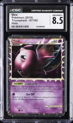 2010 POKEMON TRIUMPHANT HOLO #97/102 MEW CGC 8.5