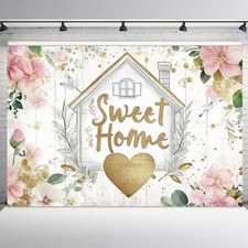 10x8ft Housewarming Backdrop Country Home Sweet Home Background for Photography