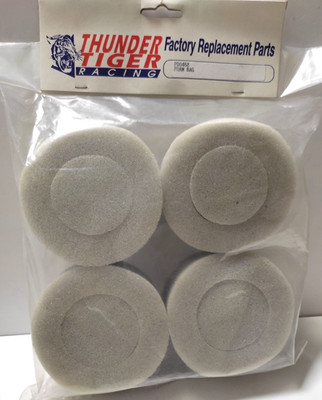 THUNDER TIGER FOAM BAG SET OF 4 SPONGES FOR CAR TIRES 1:10 PD0467 ART PD0468