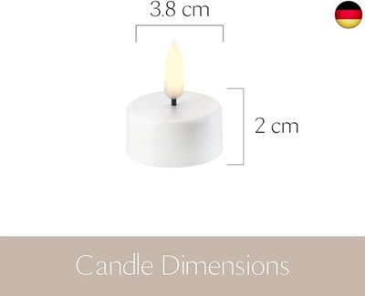 UYUNI Lighting LED Tea Lights 3.9 x 4.7 cm - Tealight 400 White plain - LED