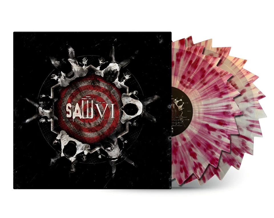 Saw Vl Soundtrack 2xLP Metallic Silver Saw Blade Vinyl with Red Splatter XX/300 - Image 2 of 4