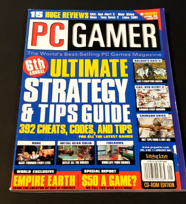 PC Gamer Magazine January 2001 Ultimate Strategy & Tips Guide NO LABEL