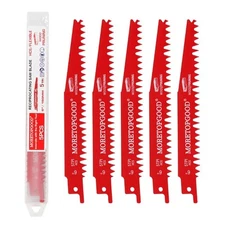 MORETOPGOOD Wood Pruning Reciprocating Saw Blades,6 Inch Saw Blades for Trees...