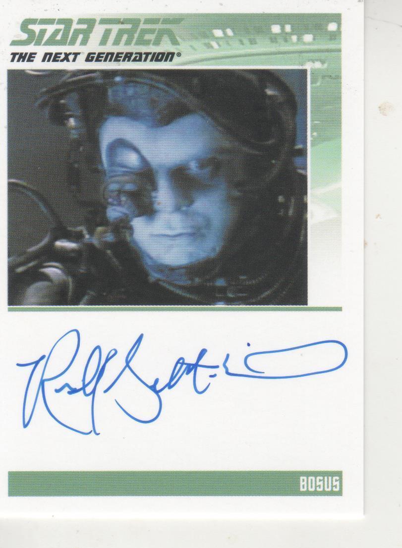 RICHARD GIBLERT HILLSIGNED 2013 STAR TREK HEROES & VILLAINS PACK PULLED BOSUS