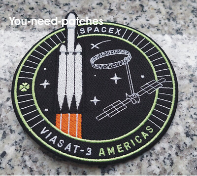 NASA Space ViaSAt-3 Americas Falcon Heavy Launch Complex 39A (LC-39A) logo patc