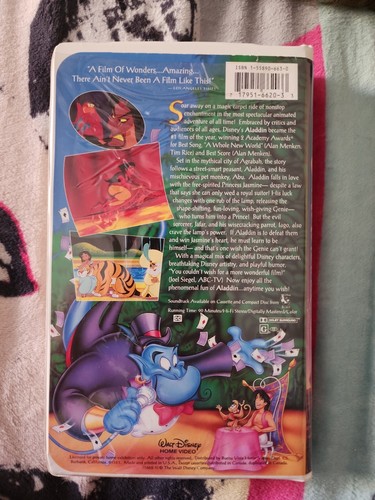 Disney’s Aladdin (Black Diamond Edition, VHS, 1992) - Picture 3 of 4
